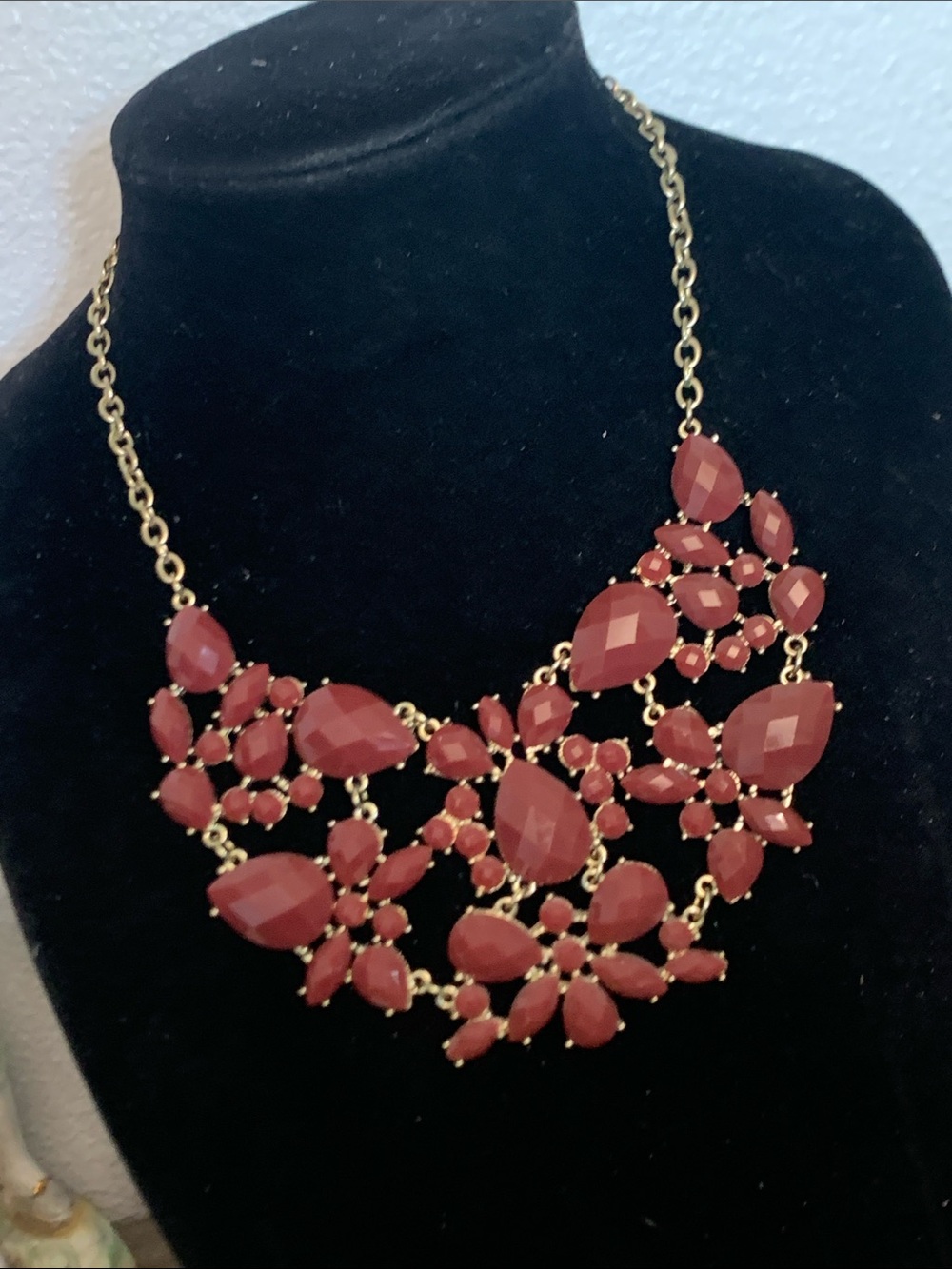 Statement Floral Bib Necklace -